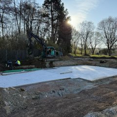 Magerbetonschicht Kleinkindbecken erstellt