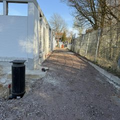 RW und SW-Leitungen am Umkleidegebäude