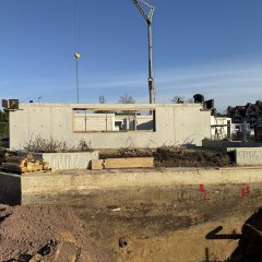 Scihtbetonwand ausgeschalt