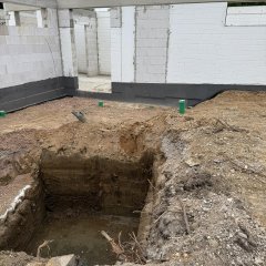 Baugrube Fettabscheider