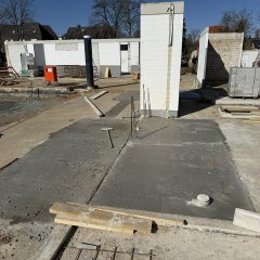 Bodenplatte Umkleidegebäude