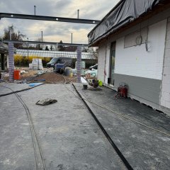 Abdichtung der Kellerdecke auf der Innenhofseite