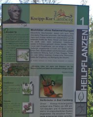 Beschilderung des Kneipp-Rundwegs Beschilderung des Kneipp-Rundwegs
