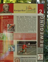Beschilderung des Kneipp-Rundwegs Beschilderung des Kneipp-Rundwegs