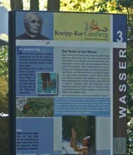 Beschilderung des Kneipp-Rundwegs Beschilderung des Kneipp-Rundwegs