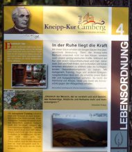 Beschilderung des Kneipp-Rundwegs Beschilderung des Kneipp-Rundwegs