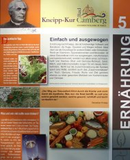 Beschilderung des Kneipp-Rundwegs Beschilderung des Kneipp-Rundwegs