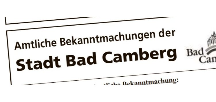 Hinweis auf Amtliche Bekanntmachungen 