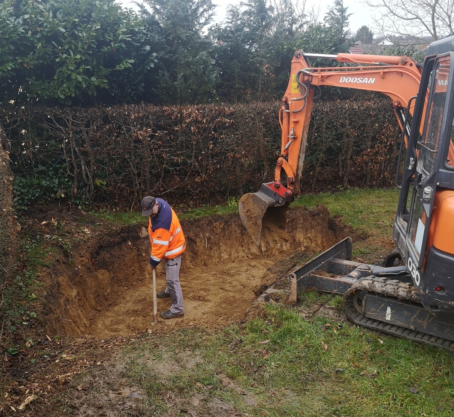 Fundament für eine Urnenwand 