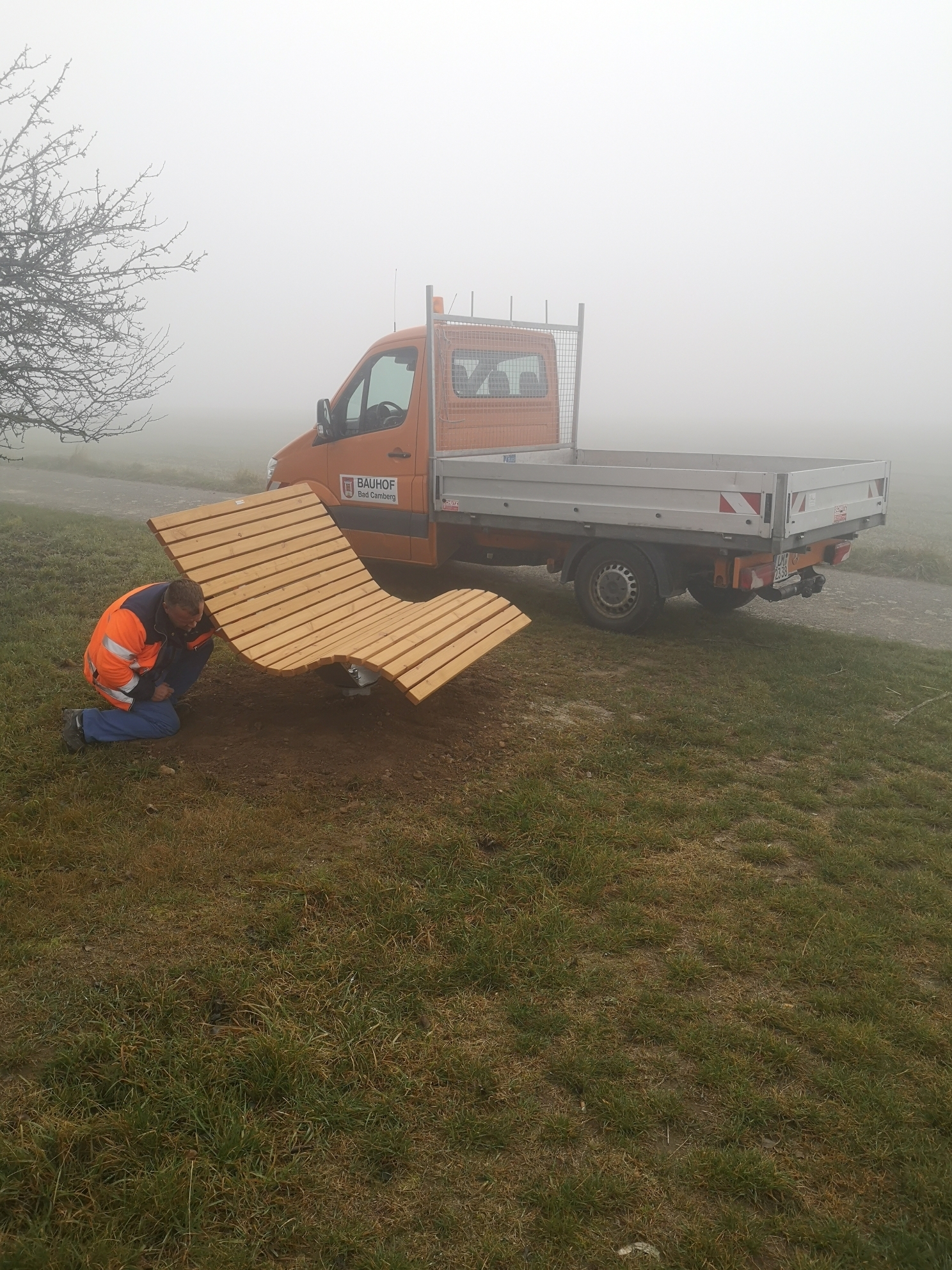 Aufbau einer Himmelsliege in Schwickershausen
