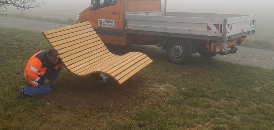 Aufbau einer Himmelsliege in Schwickershausen