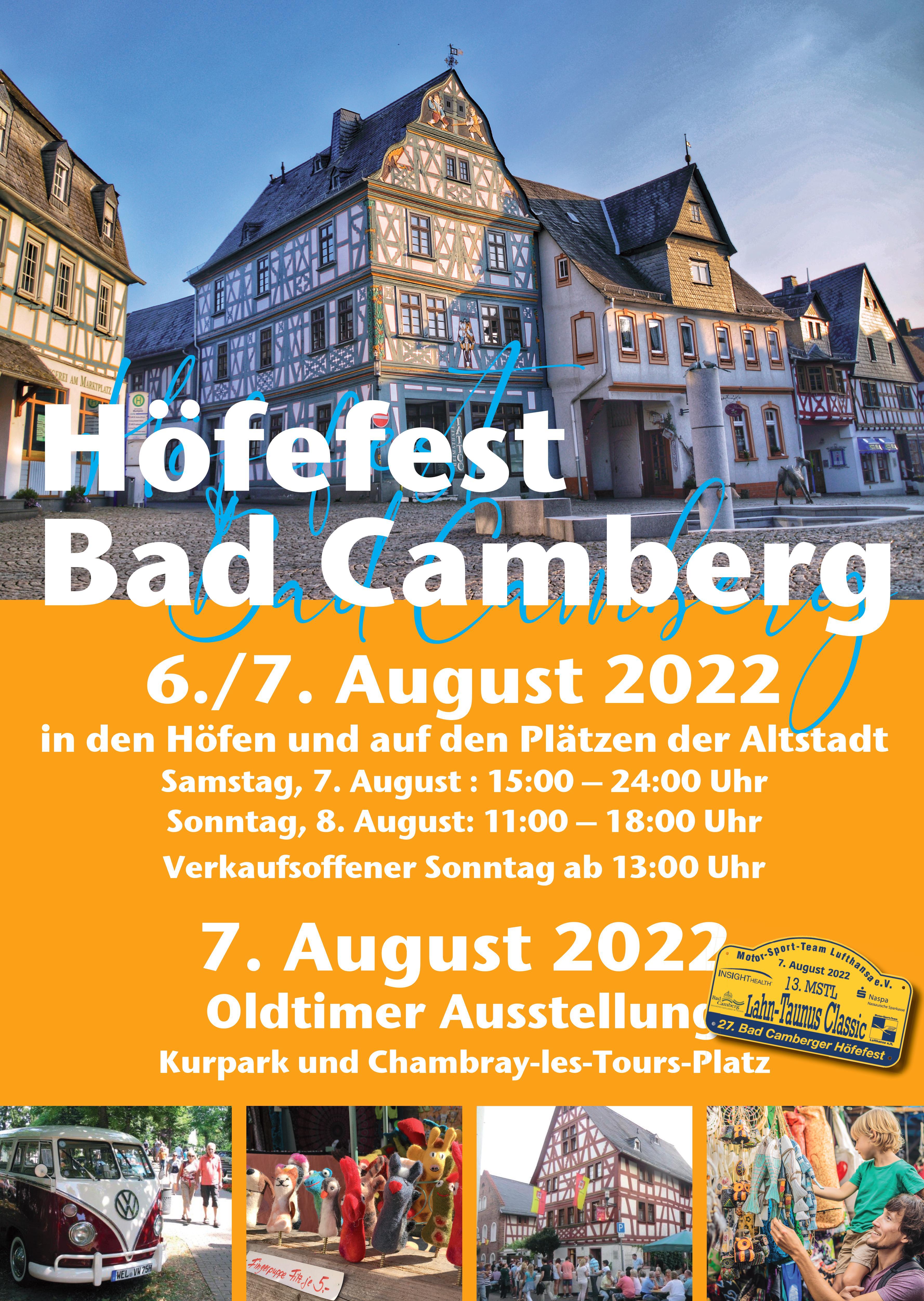 27. Bad Camberger Höfefest mit Kunsthandwerkermarkt und ...