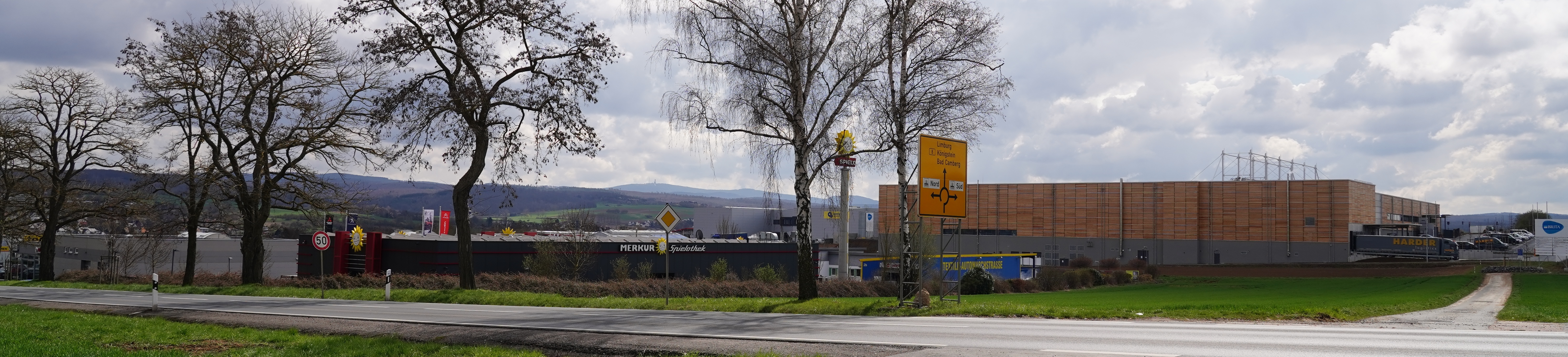 Blick auf das Gewerbegebiet