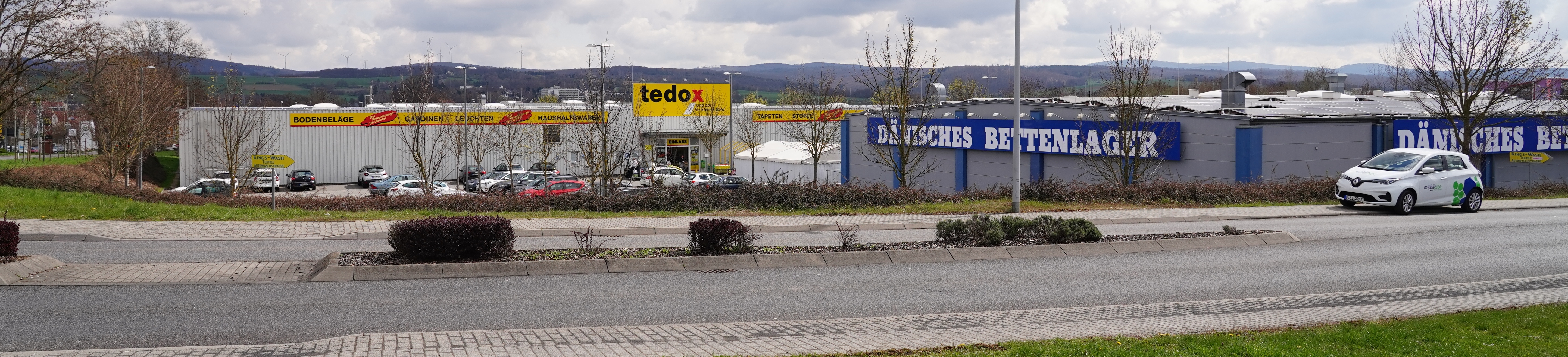 Blick auf das Gewerbegebiet