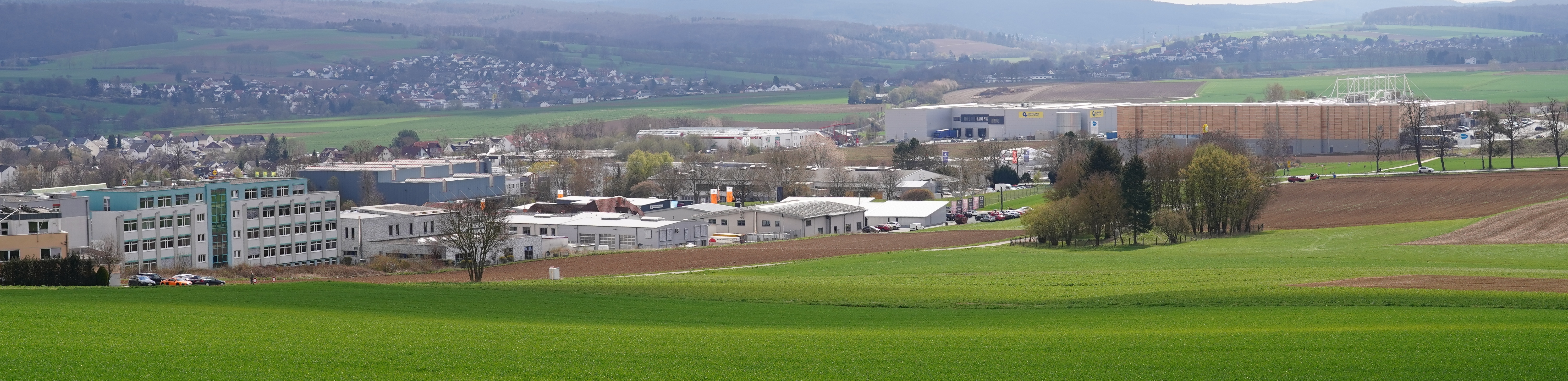 Blick auf das Gewerbegebiet